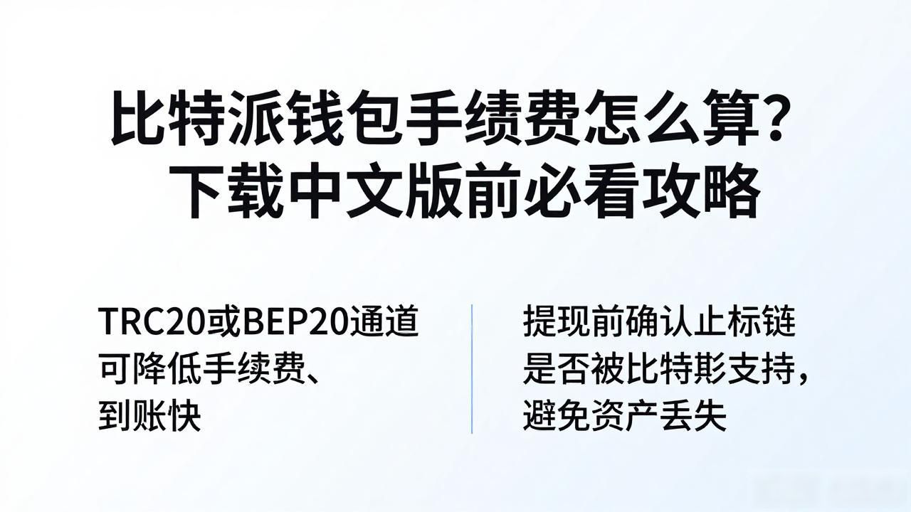 比特派钱包手续费怎么算？下载中文版前必看攻略