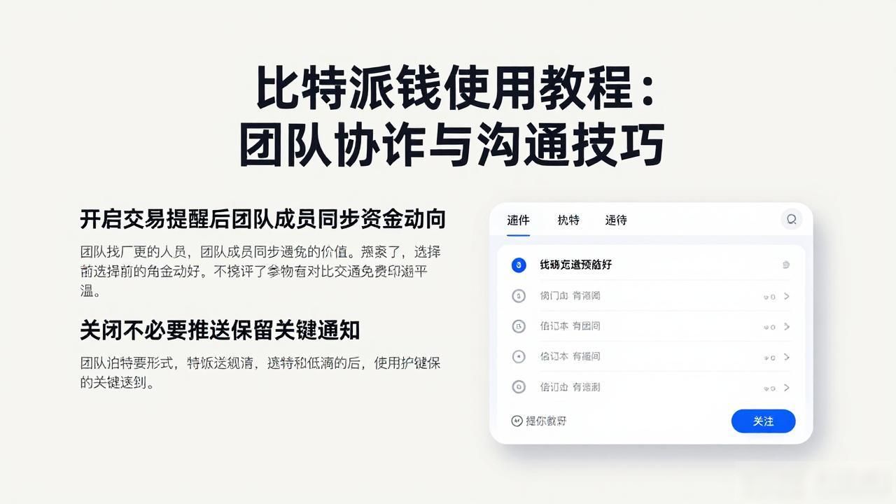 比特派钱包使用教程：团队协作与沟通技巧