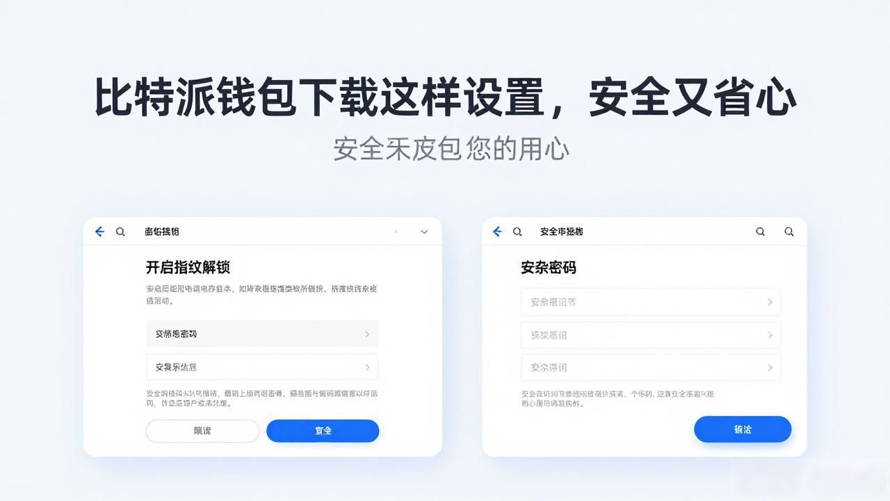 比特派钱包下载后这样设置，安全又省心