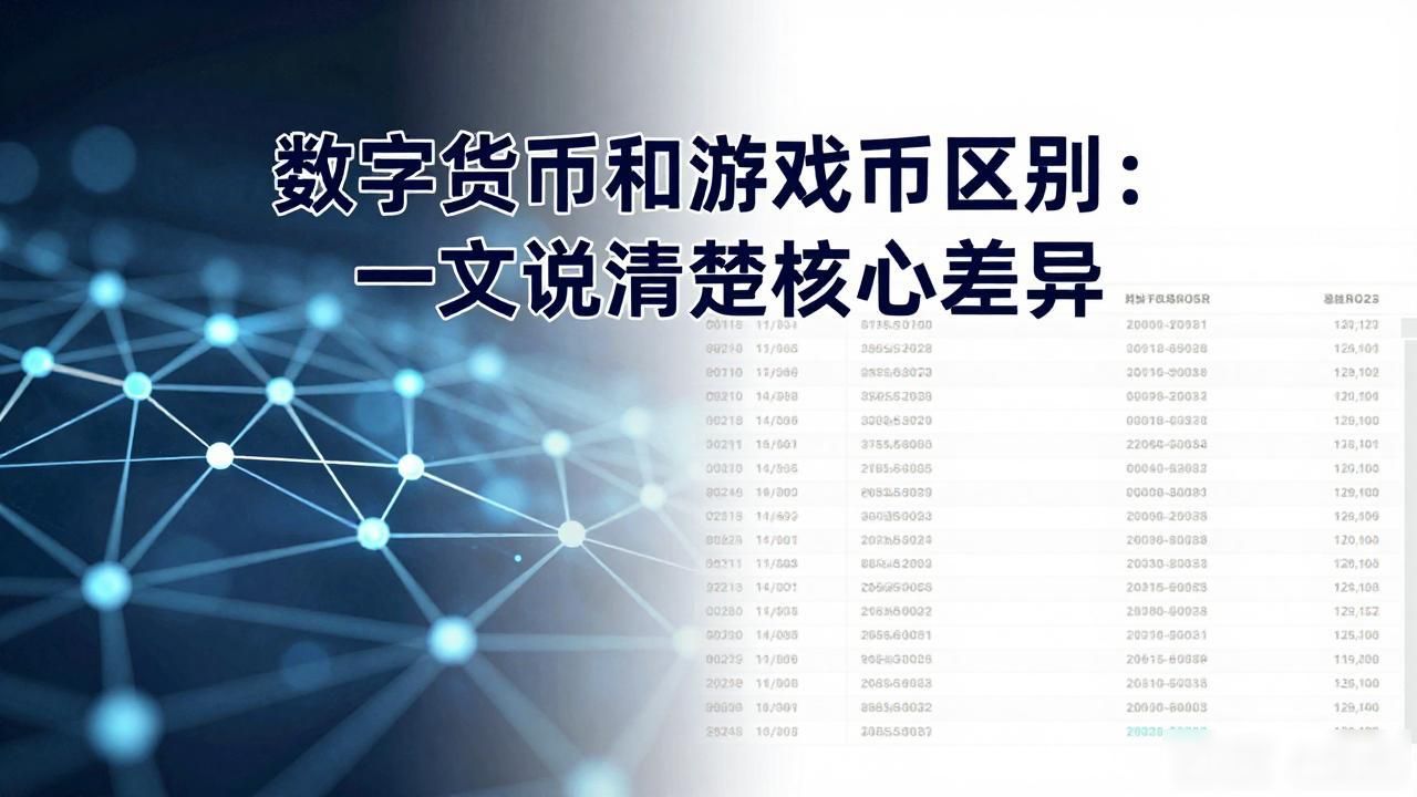 数字货币和游戏币区别：一文说清楚核心差异