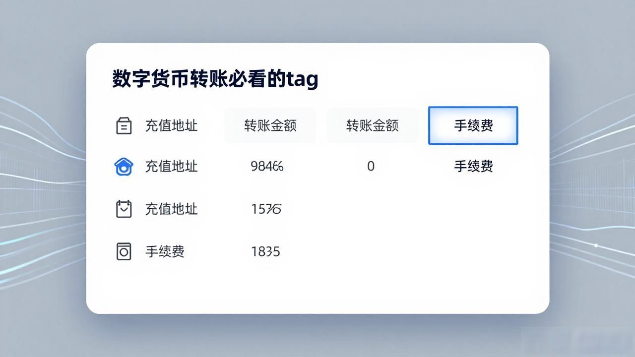 数字货币转账必看的tag是什么