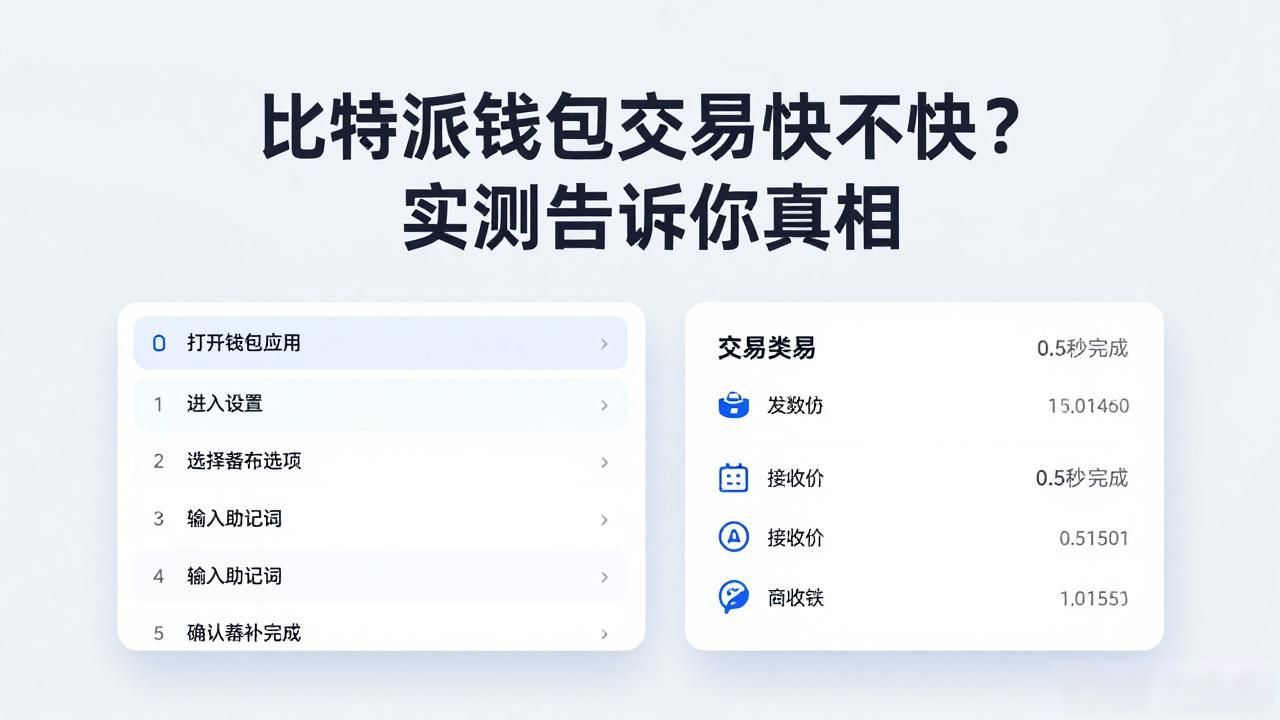 比特派钱包交易快不快？实测告诉你真相