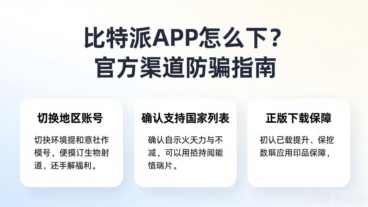 比特派APP怎么下？官方渠道防骗指南