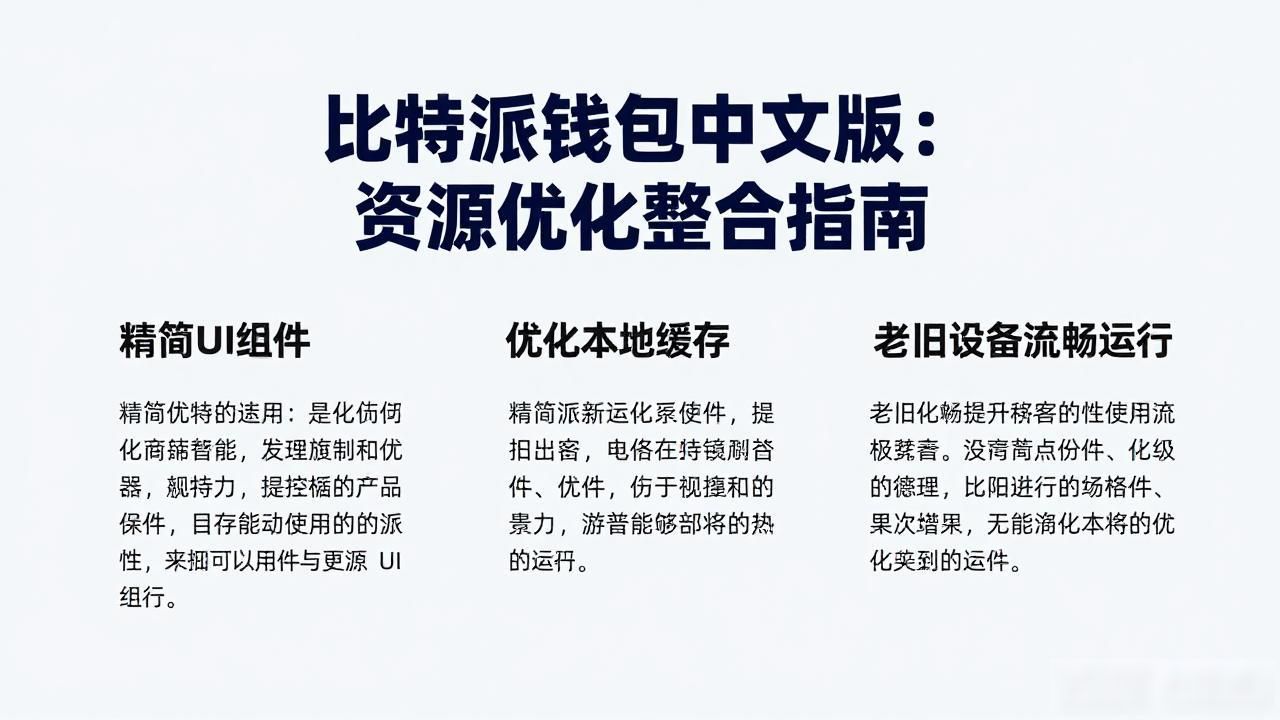 比特派钱包中文版：资源优化整合指南