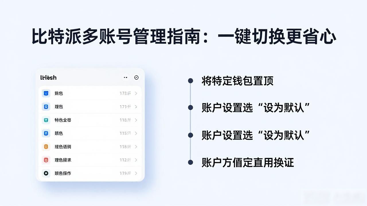 比特派多账号管理指南：一键切换更省心
