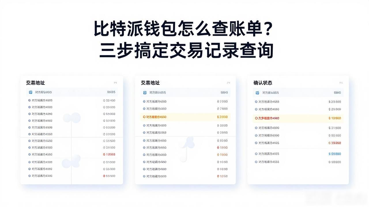 比特派钱包怎么查账单？三步搞定交易记录查询