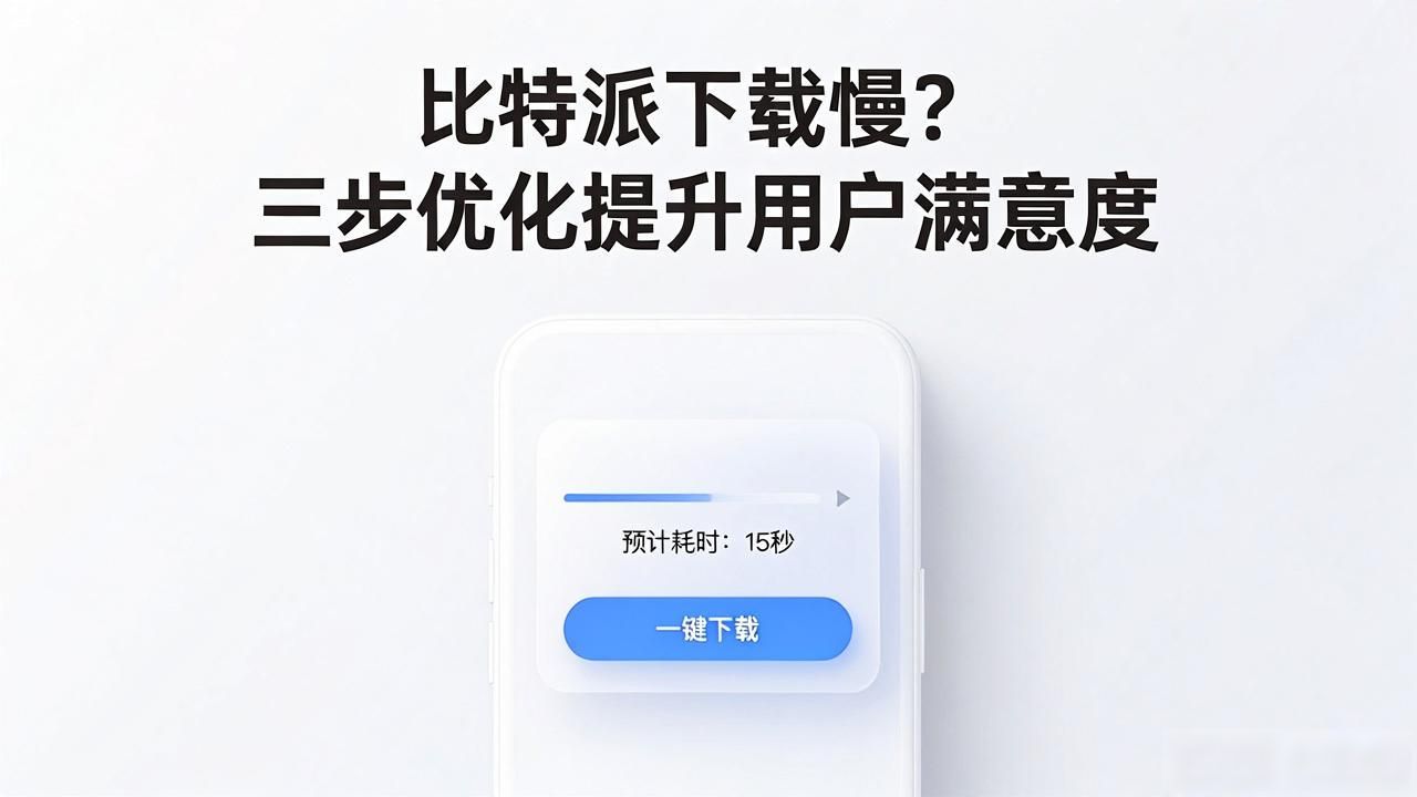 比特派下载慢？三步优化提升用户满意度