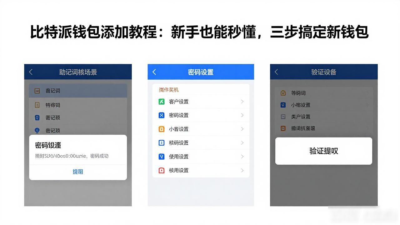 比特派钱包添加教程：新手也能秒懂，三步搞定新钱包
