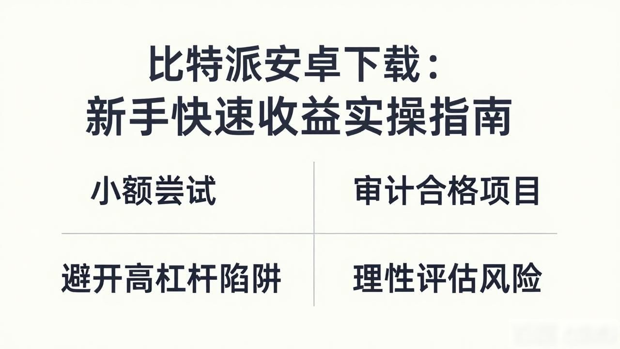 比特派安卓下载：新手快速收益实操指南