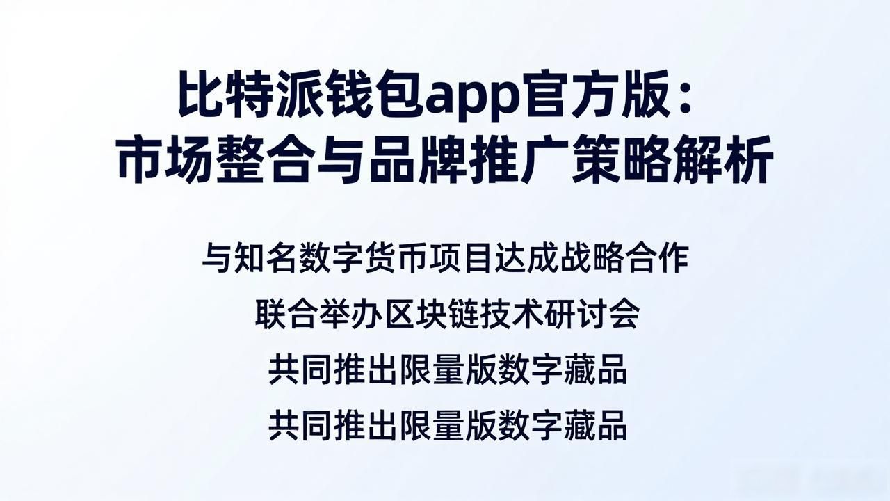 比特派钱包app官方版：市场整合与品牌推广策略解析