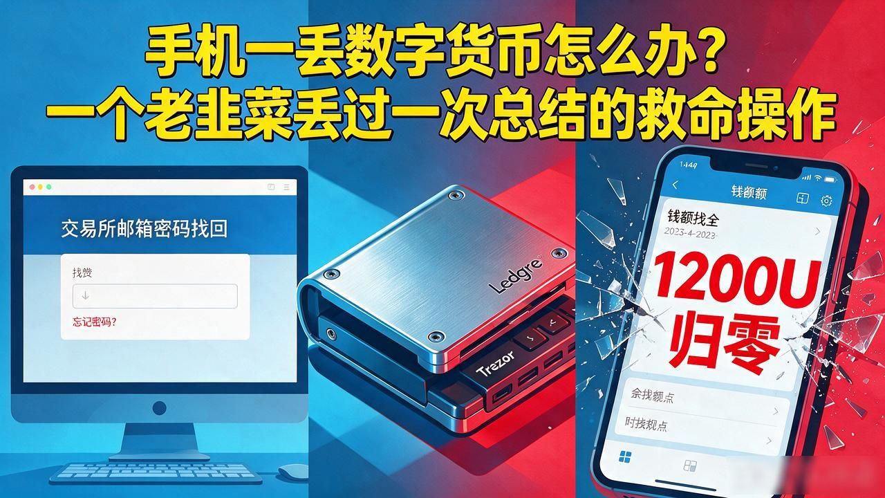 手机一丢数字货币怎么办？一个老韭菜丢过一次总结的救命操作
