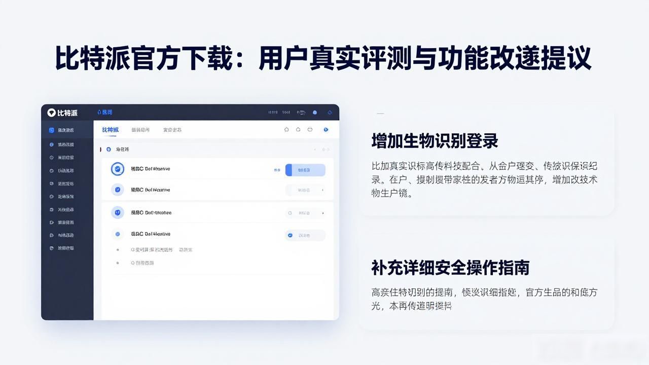 比特派官方下载：用户真实评测与功能改进建议