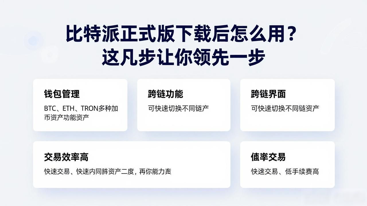 比特派正式版下载后怎么用？这几步让你领先一步