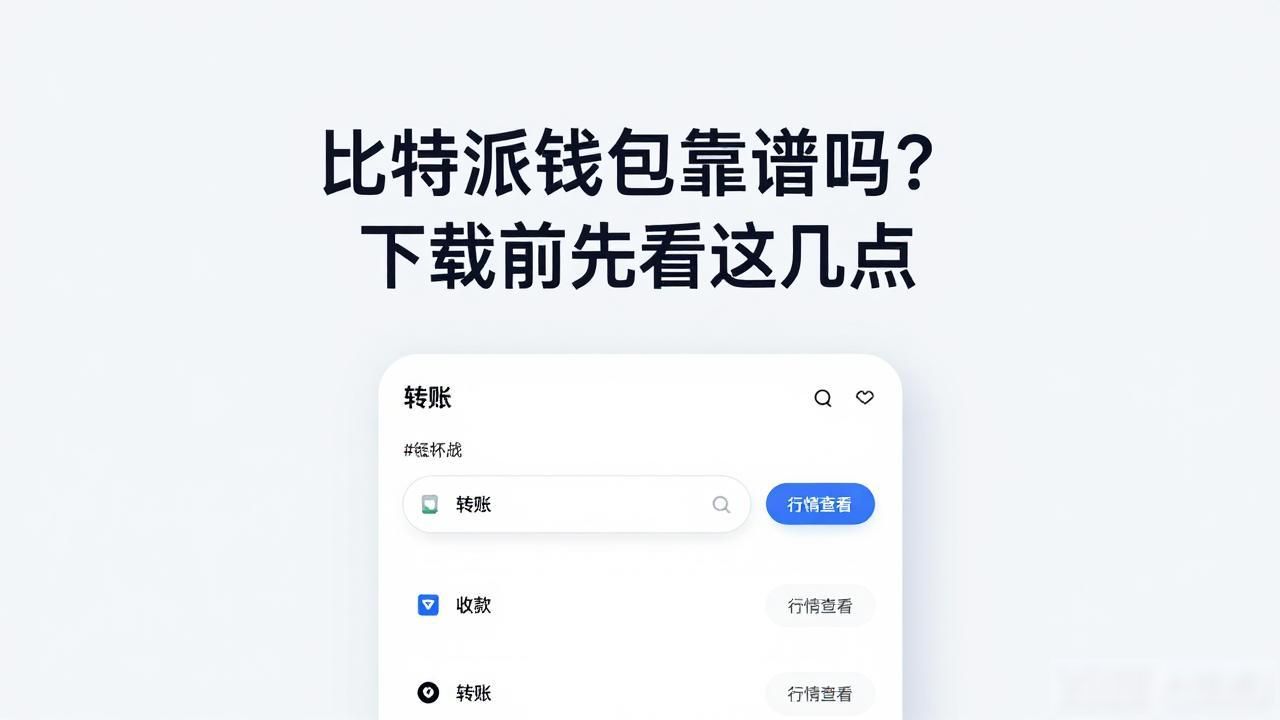 比特派钱包靠谱吗？下载前先看这几点