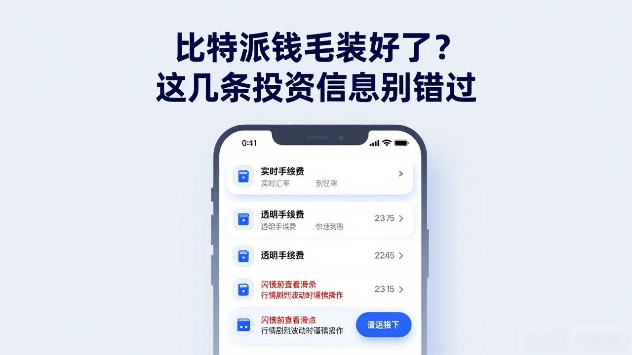 比特派钱包装好了？这几条投资信息别错过