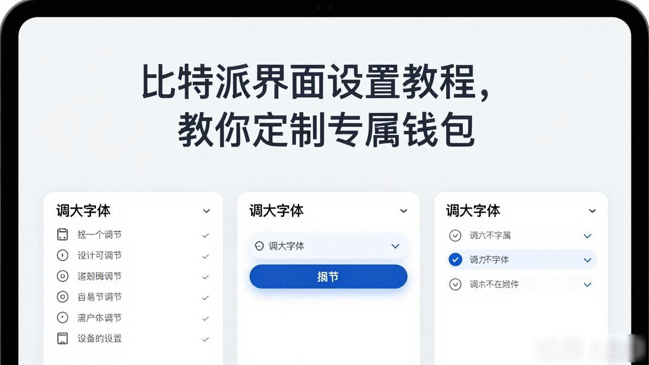 比特派界面设置教程，教你定制专属钱包